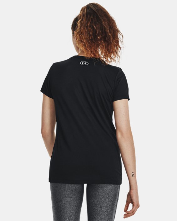 เสื้อแขนสั้น UA Tech™ Graphic สำหรับผู้หญิง in Black image number 1